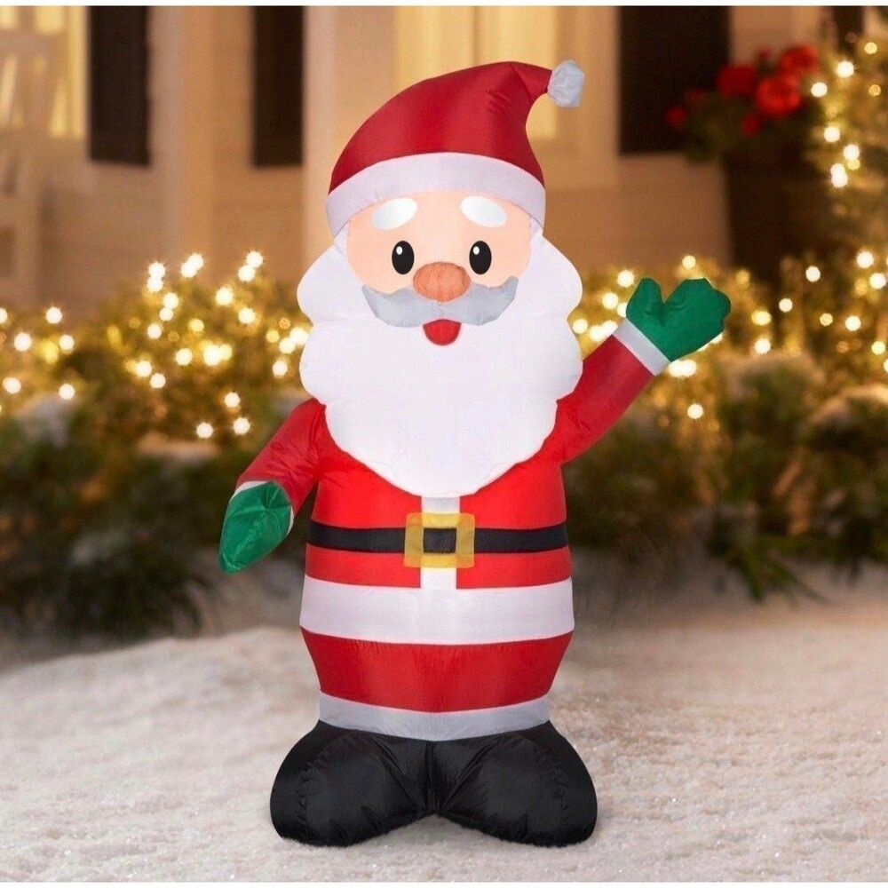 4ft Waving Santa Holiday Inflatable
